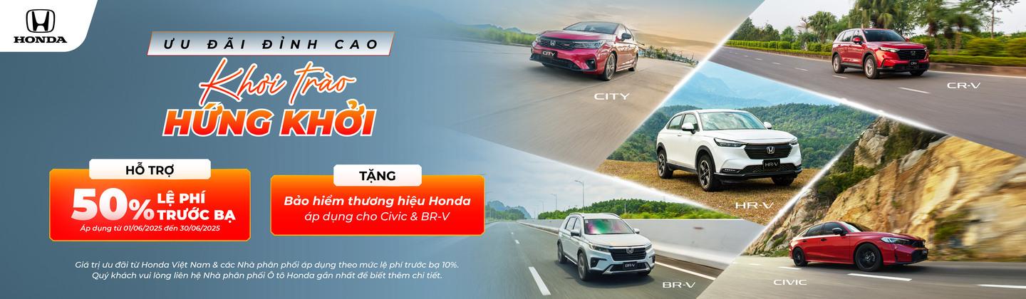 Khuyến mãi Honda tháng 6