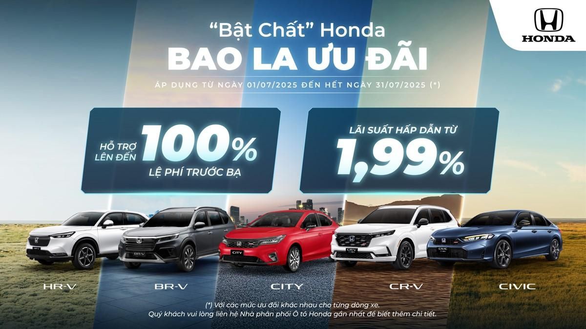 Khuyến mãi Honda tháng 7