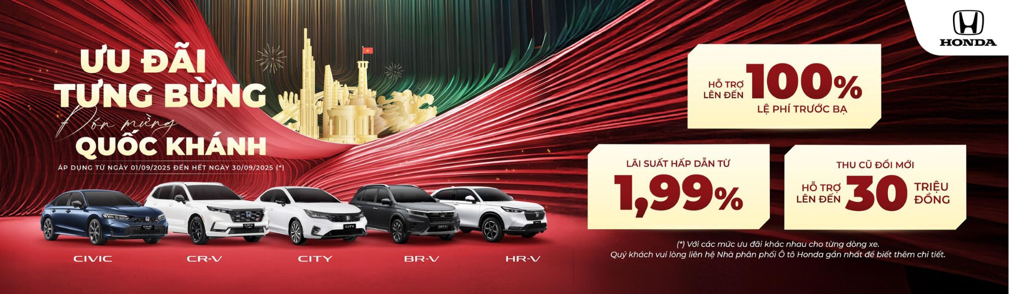 Khuyến mãi Honda tháng 9
