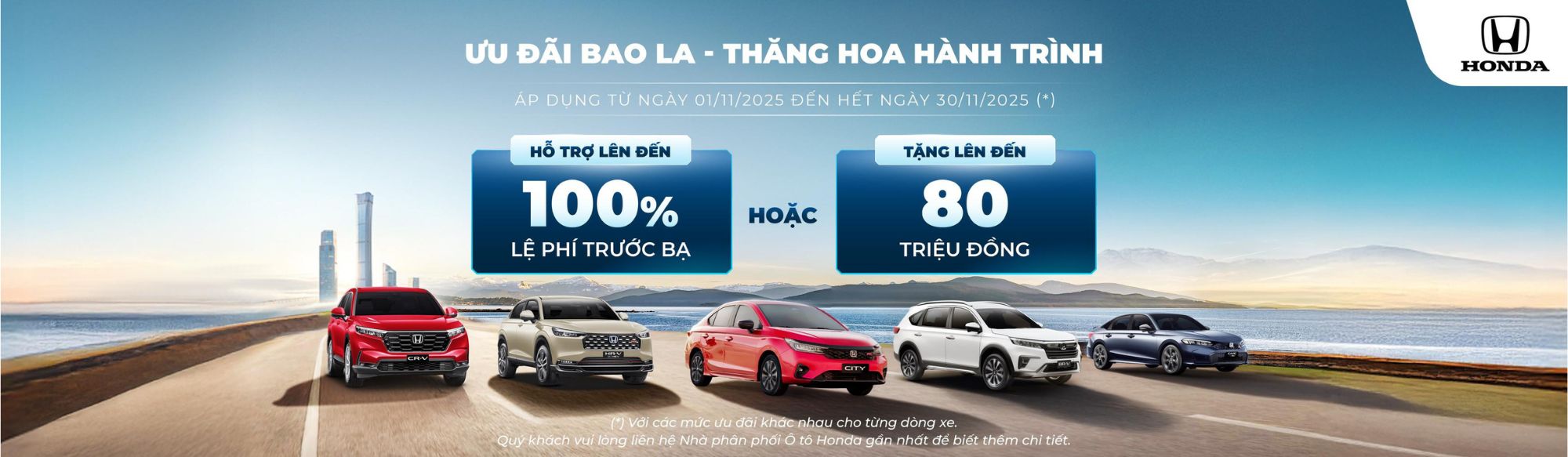 Khuyến mãi Honda tháng 11